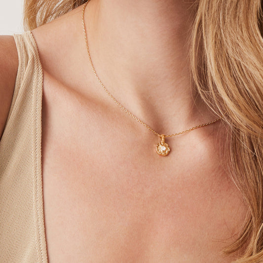 Hammered Coin Pendant