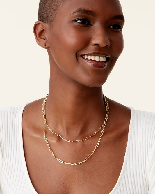 Layered Paperclip Necklace