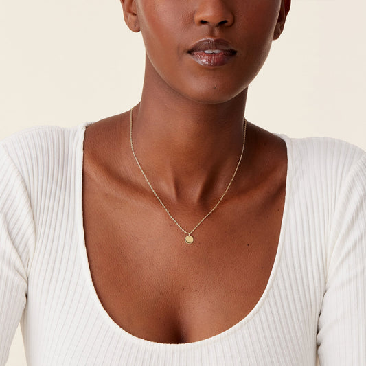 Disc Pendant Necklace