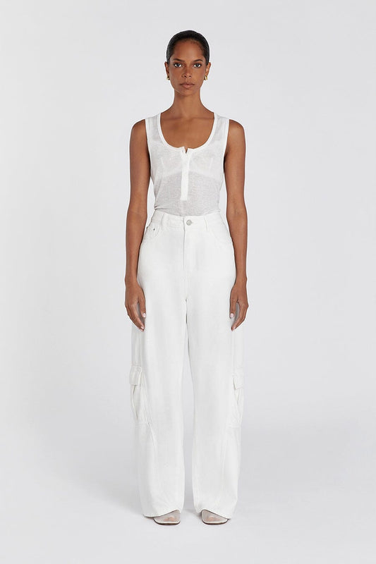 ARDEN OFF WHITE KNIT TANK