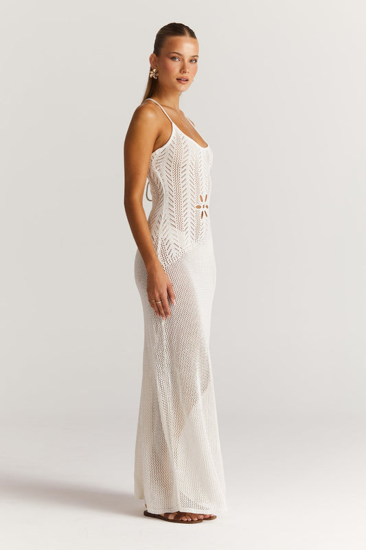 The Dahlia Dress White