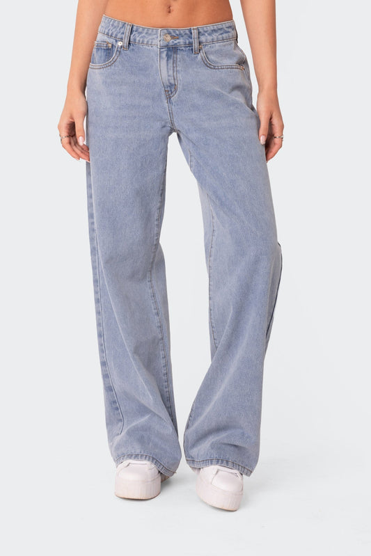 Raelynn Washed Low Rise Jeans