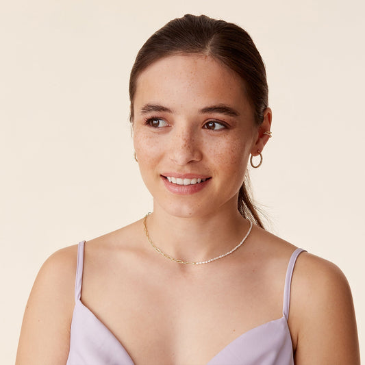 Pearl Paperclip Necklace