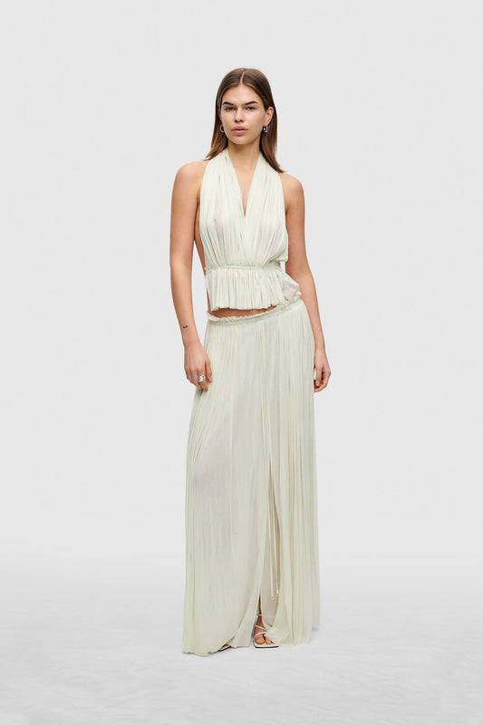 BEST REVENGE® IVORY SILK SKIRT & TOP SET