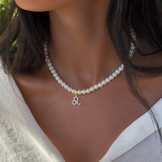 ICY Pearl Zodiac Necklace