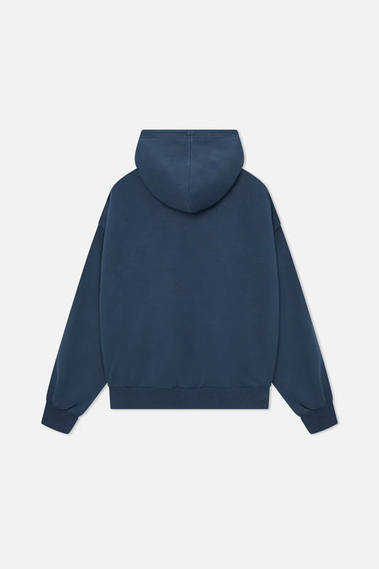 UNISEX RAW BLUE HOODIE