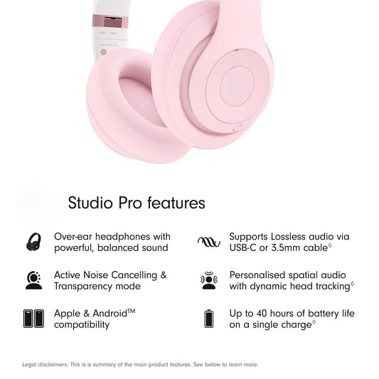 Baby Pink SudioPro Headphones
