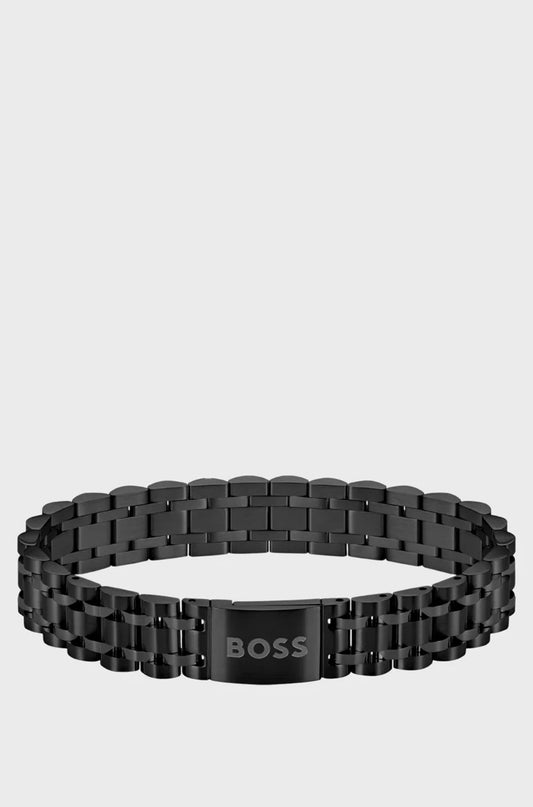 STEEL CUFF WITH MAGNETIC LOGO CLOSURE