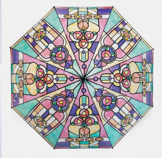 Stained Hogwarts Glass Umbrella