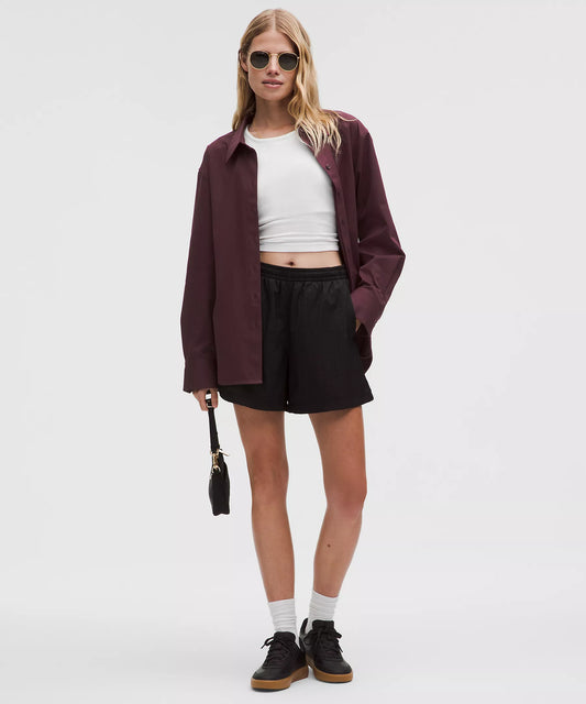 Woven Relaxed-Fit Button-Up Shirt