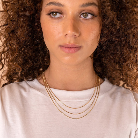 Three Layered Chain Necklace