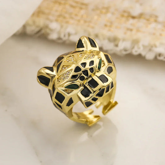 Zircon Leopard Open Ring