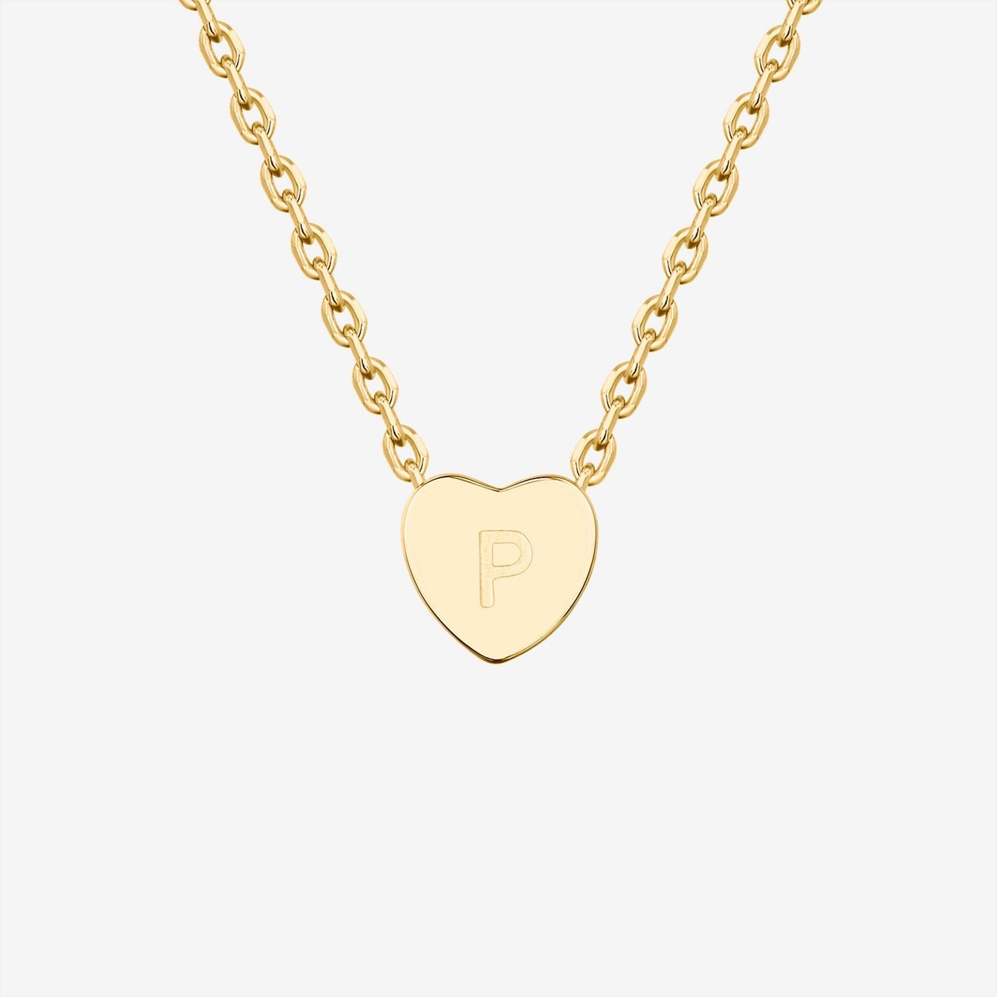 Dainty Heart Initial Necklace