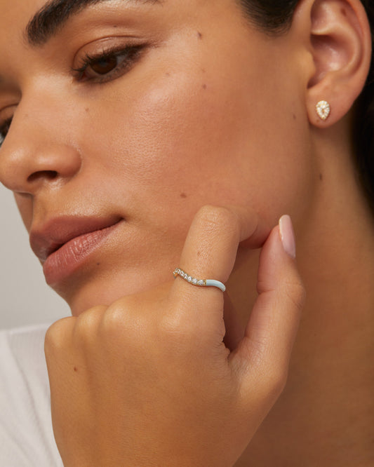 Azul Wavy Enamel Ring
