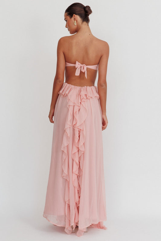 The Santiago Ruffle Maxi Blush