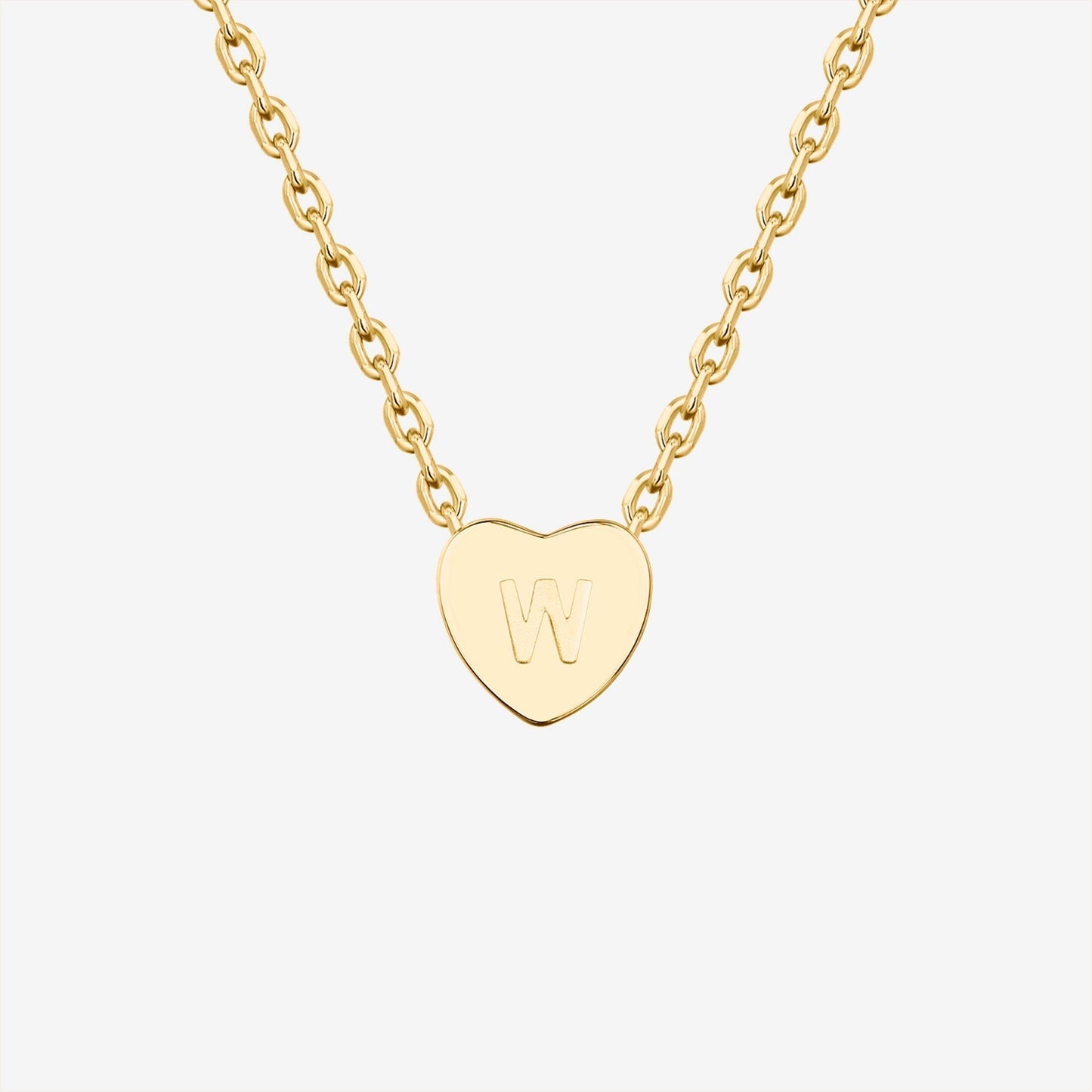 Dainty Heart Initial Necklace