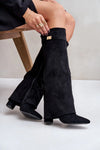 LAVISTA SUDE KNEE HIGH BOOTS- BLACK