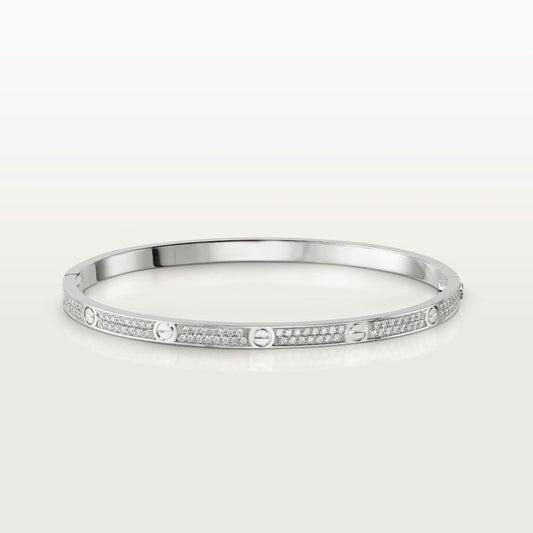 Aimee Thin Diamond Paved Love Bracelet