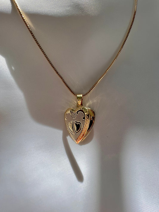 Two Lovers Locket Photo Necklace