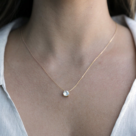 Vermeil Solitaire Necklace