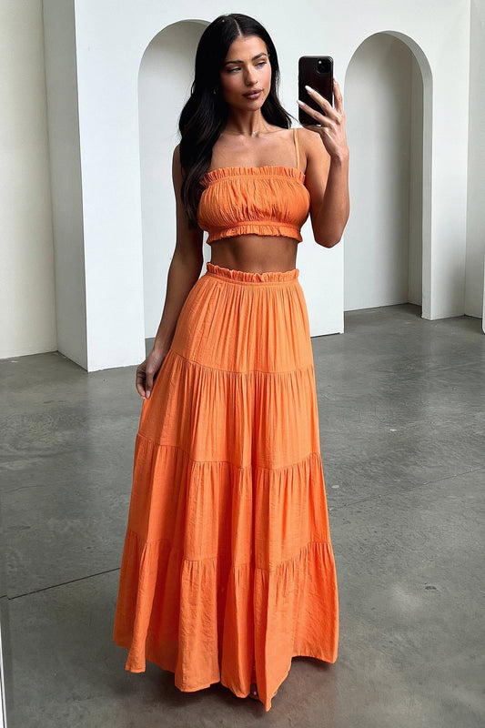 Selina Crop - Orange