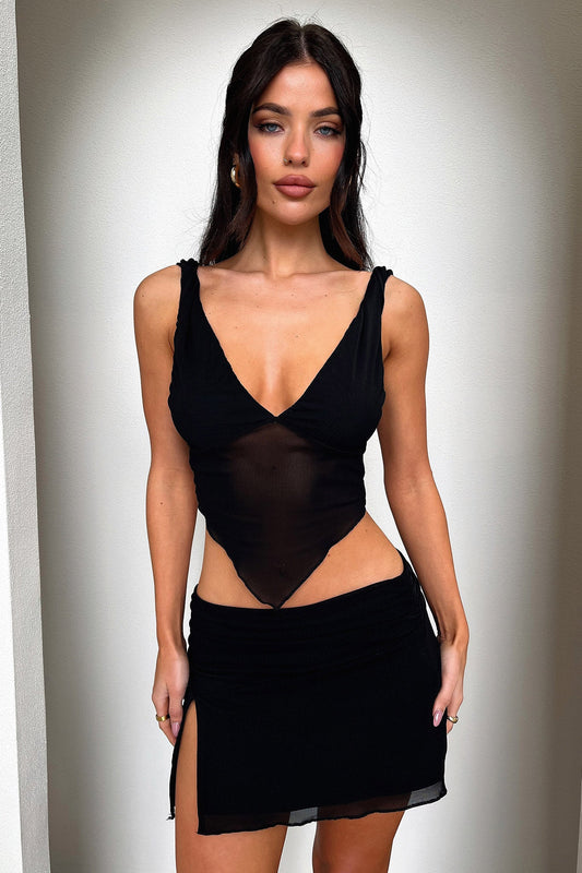 Tanaya Crop - Black