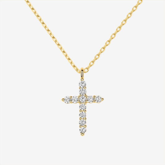 Cubic Zirconia Cross Pendant