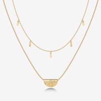 Layered Droplet Station Necklace