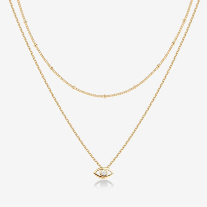 Layered Evil Eye Necklace