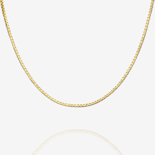 Stackable Mini Square Box Chain Necklace