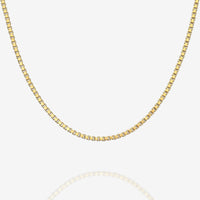 Stackable Medium Thick Square Box Chain Necklace