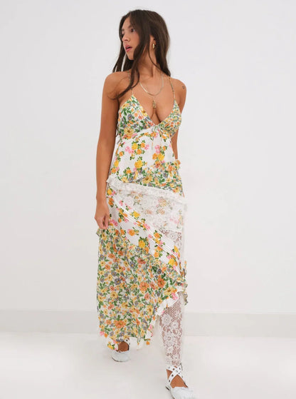 Blue Rosalyn Maxi Dress