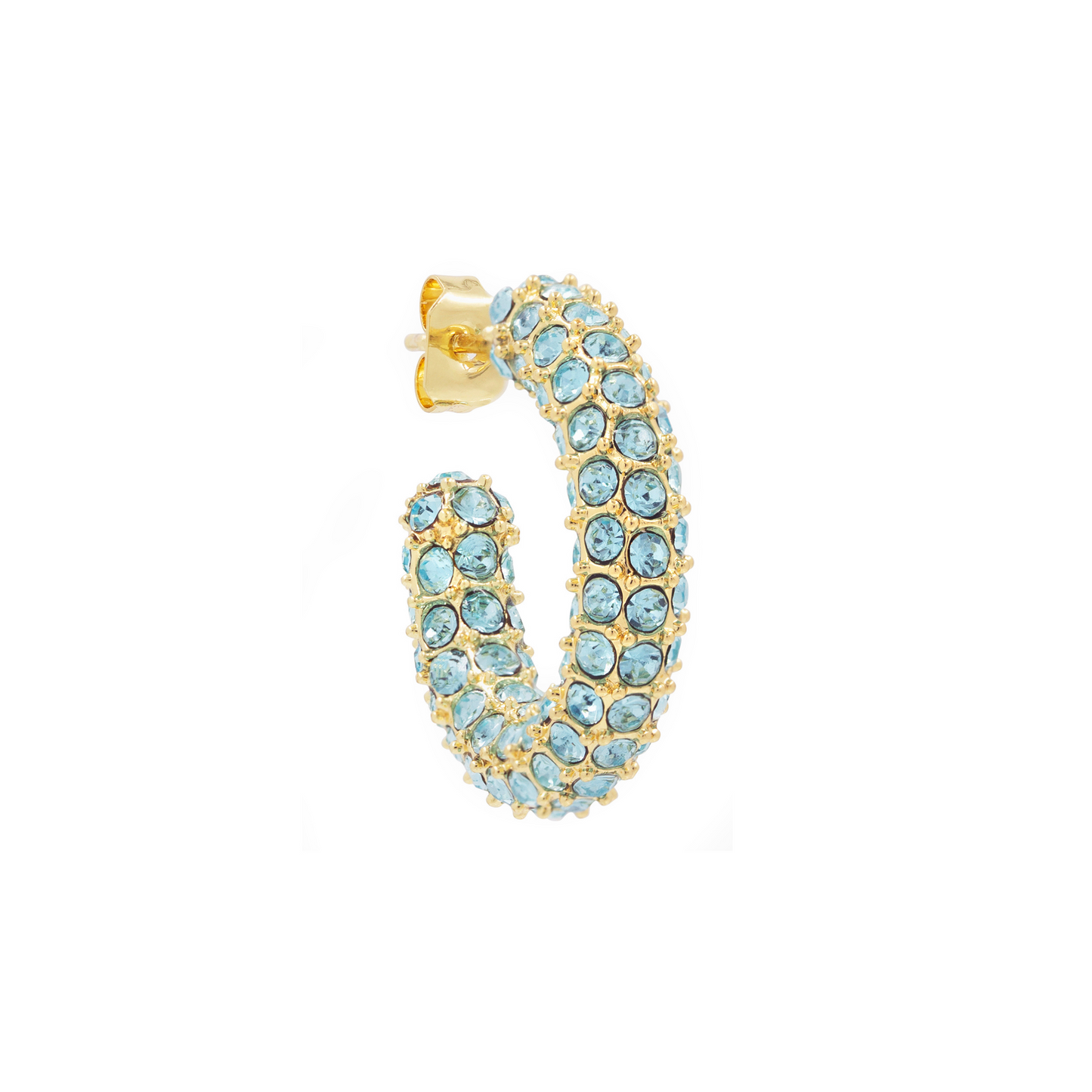 E038 'BOLD CRYSTAL HOOPS