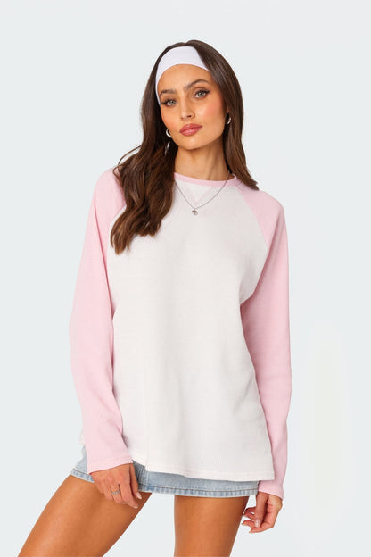 Me Time Oversized Waffle Top