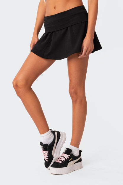 Foldover Mini Skirt