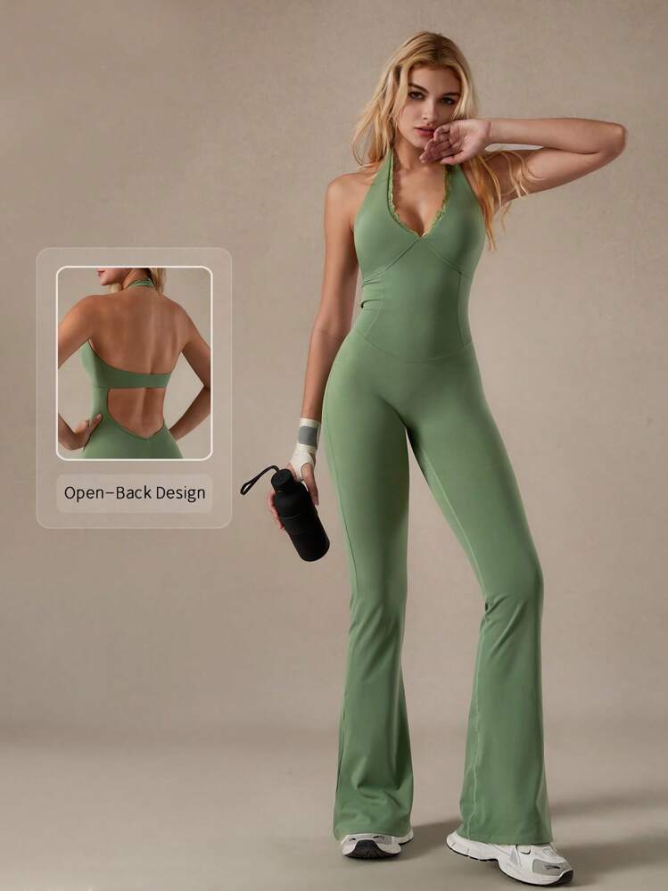 Satin Pink Belted Jumpsuit