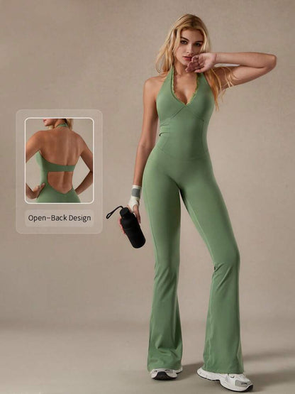Satin Pink Belted Jumpsuit