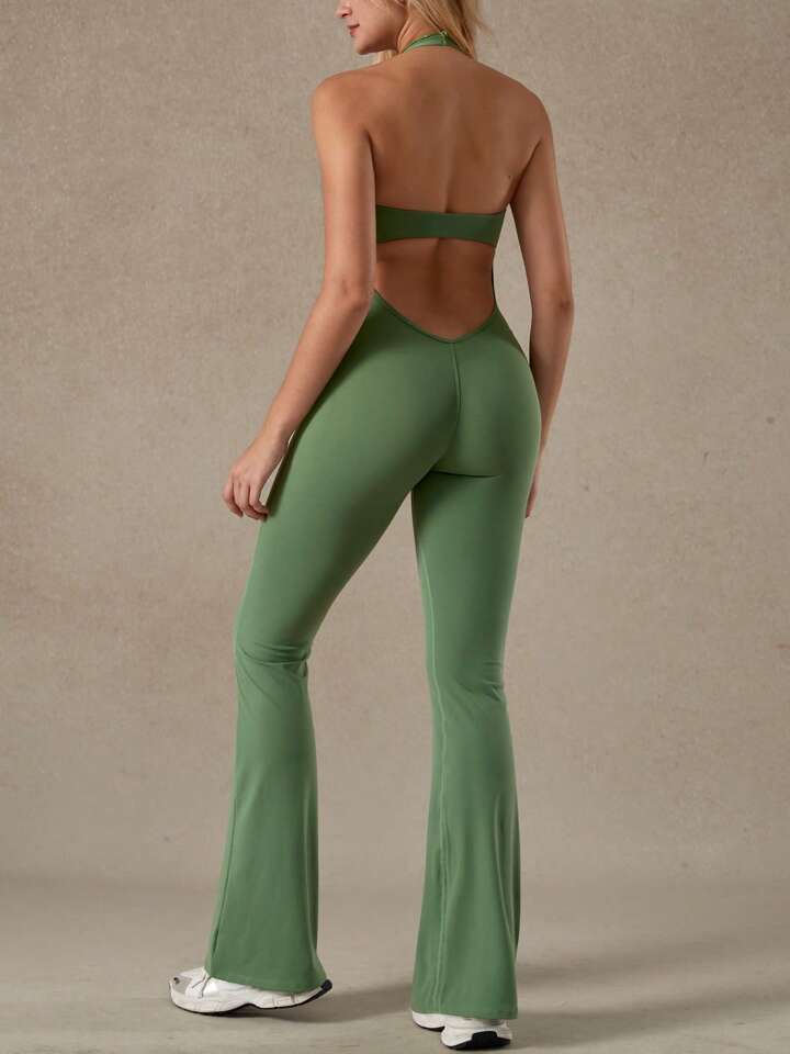 Satin Pink Belted Jumpsuit