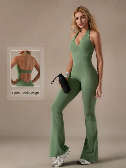 Satin Pink Belted Jumpsuit