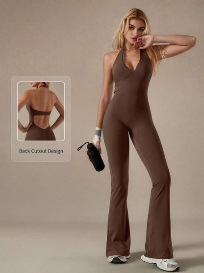 Satin Pink Belted Jumpsuit