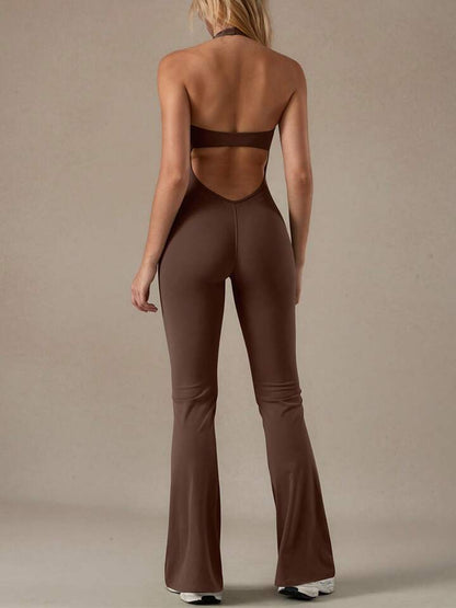 Satin Pink Belted Jumpsuit