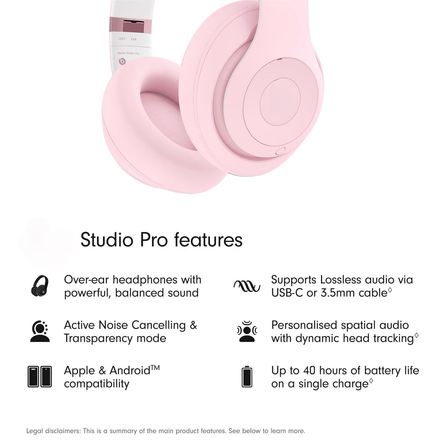 Baby Pink SudioPro Headphones