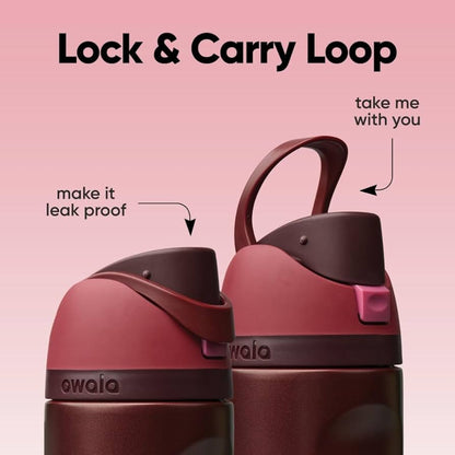 24oz Dark Cherry Stainless Steel Insulated Bottle