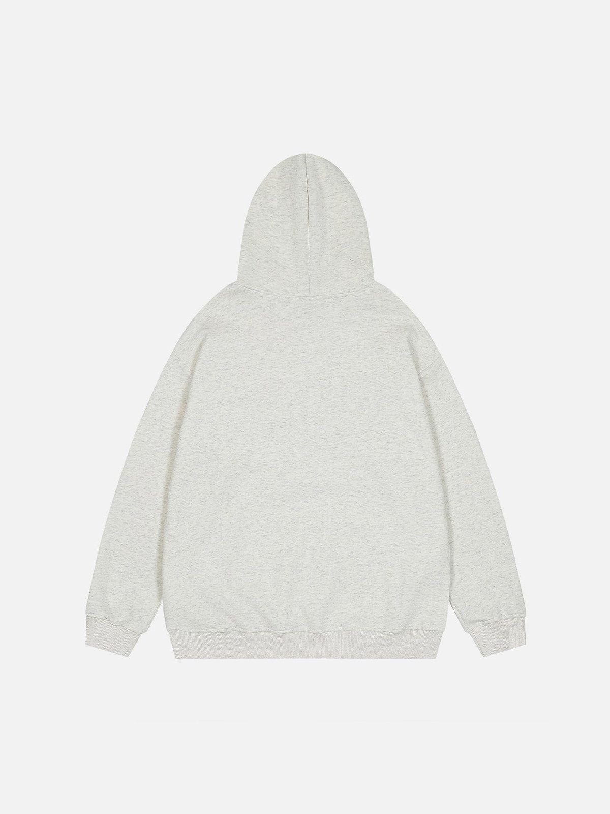 FLOWER EMBROIDERY NUMBER HOODIE