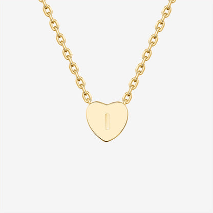 Dainty Heart Initial Necklace