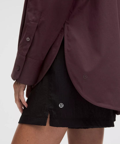 Woven Relaxed-Fit Button-Up Shirt