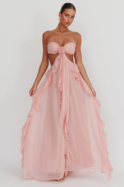 The Santiago Ruffle Maxi Blush