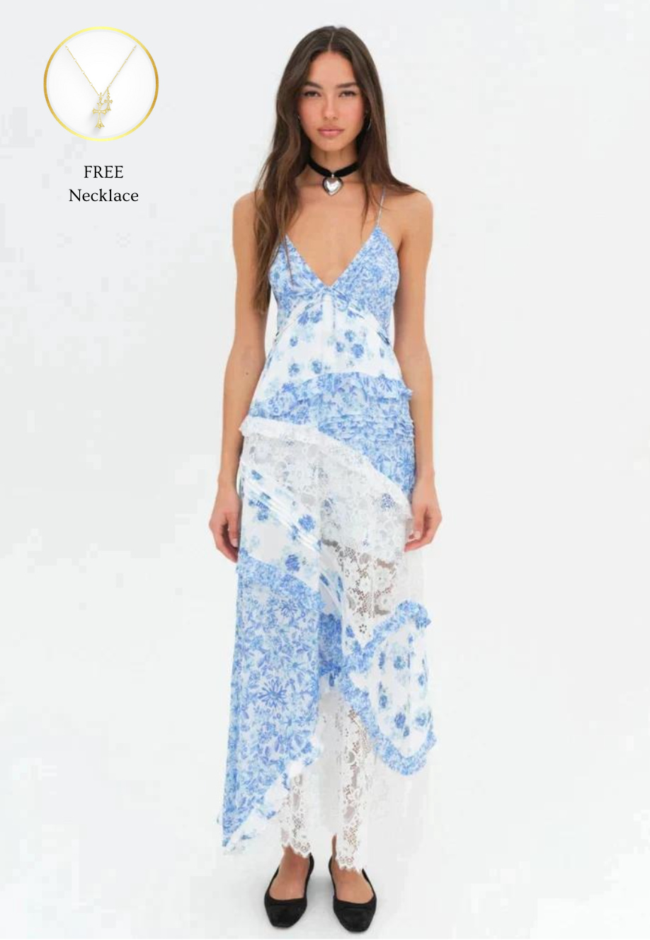 Oceann Blue Rosalyn Maxi Dress