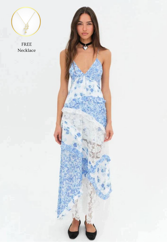 Oceann Blue Rosalyn Maxi Dress