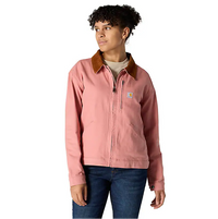 Pink Loose Fit Canvas Jacket